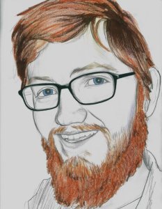 I wasn't able to find the portrait in question online anywhere, but this one may say more than I ever could.